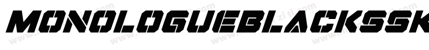 MonologueBlackSSK Italic字体转换